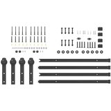 vidaXL Komplet opreme za drsna vrata 183 cm jeklo črne barve | Shoptok.si