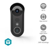 Nedis Wi-Fi videodomofon 2MP Full HD 1080p IPX54 z nočnim vidom, Črna, (5000277343) | Shoptok.si