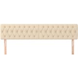 Posteljno vzglavje 2 kosa krem 100x7x78/88 cm blago, (20952408) | Shoptok.si