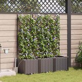  Vrtna saksija 3 pcs Smeđa 120 x 40 x 142 cm Plastika | shoptok.hr