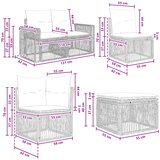  Sjedeća garnitura za vrt 6 kom. Siva i tamno siva poliratan 65,5 x 62 x 70 cm | shoptok.hr