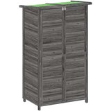  Vrtno spremište za alat sivo 83x57x140 cm od masivne borovine | shoptok.hr
