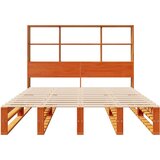  Krevet s regalom za knjige bez madraca 120x200 cm masivno drvo | shoptok.hr