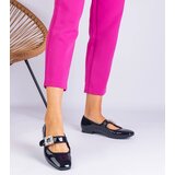 Gemre Black patent ballerinas decorated with a Furseda buckle | shoptok.hr