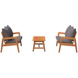 Bistro set s jastukom 3 pcs Smeđa Čvrsto drvo akacije | shoptok.hr