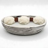  Svijeća Dimni mramor - Bijela / Siva / Cedar, crna ambra KP40126 | shoptok.hr