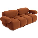 Makamii Oranžna žametna sedežna garnitura 190 cm Lokua – | Shoptok.si