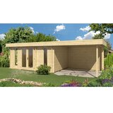 Male kuće Drvena vrtna kuća ORIENTAL 5 + SD300 470 × 320 cm – bez završnog krovnog pokrova Cijene
