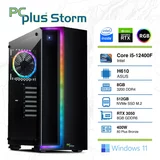 PCPLUS Storm i5-12400F 8GB 512GB NVMe SSD GeForce RTX 3050 8GB GDDR6 Windows 11 Home RGB gaming namizni računalnik