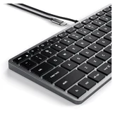Žična tipkovnica Slim W1 USB-C BACKLIT, ZDA, vesoljsko siva