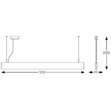 Ideal Lux led luster na sajli steel LED/29W/230V 4000K cri 90 120 cm bela | Eponuda.com