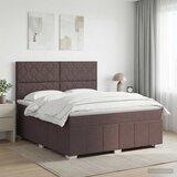  Boxspring krevet s madracem Tamno smeđa 140 x 200 cm Tkanina | shoptok.hr