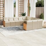 vidaXL 11-dijelni set vrtnih sofa od poliratana s jastucima bež | shoptok.hr