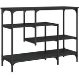  Konzolni stol s policama crni 100 x 35 x 75 cm | Shoptok.si