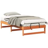 vidaXL Konstrukcija postelje Rjava 90 x 200 cm Masivno borovo les, (5000127514) | Shoptok.si