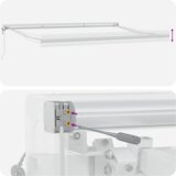 vidaXL Samodejna retraktibilna tenda oranžna in bela 450x300 cm | Shoptok.si