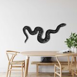 Wallxpert metalni zidni ukras 5341, zmija, 100 x 47 cm, crni Cene