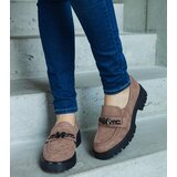 VINCEZA Brown suede loafers Cene