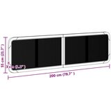  Uzglavlje s uzglavljem Crna 200 x 55 x 3 cm Ratan | shoptok.hr