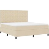 vidaXL Box Spring postelja s vzmetnico Bež Super King Tkanina, (22081005) | Shoptok.si