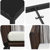  Vrtni set za objed 7 kom. Smeđa Čelik s prahom premazan | shoptok.hr