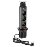 Gtv Potopna vtičnica 3x220V Ø60mm, črna | Shoptok.si