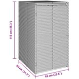  Škatla za smeti Črna 65 x 80 x 115 cm Polietilen, (5000143448) | Shoptok.si