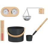  Set kofa za saunu 5 pcs Crna 8.5 x 8 x 4.5 cm Aluminij | shoptok.hr