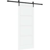  Klizna vrata ORKDAL Bijela i crna 83 x 202 cm Masivna borovina | shoptok.hr
