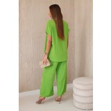 Kesi Włoski Set with necklace blouse + pants bright green | Shoptok.si