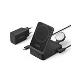 Anker punjač Maggo Magnetic Wireless Charger 15W, Foldable 3-in-1 With Charger Bundle, crna Cijene