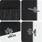  3-dijelni LED TV kabinet DELFT Crna Konstruirano drvo | Shoptok.si