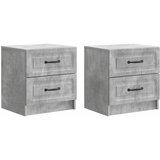  Noćni ormar s ladicama 2 pcs Betonska siva 43 x 34,5 x 44,5 cm | shoptok.hr