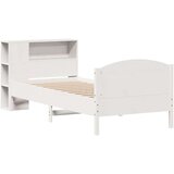  Krevet s regalom za knjige bez madraca bijeli 90x190cm borovina | shoptok.hr