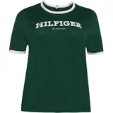 Tommy Hilfiger Curve Majica 'VARSITY '' boja pijeska / kraljevski zelena