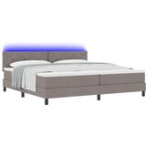 Box spring krevet Sivo-smeđa 200 x 200 cm tkanina | shoptok.hr