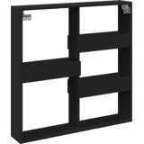  Zidni ormarić crni 80 x 15 x 80 cm od konstruiranog drva | Eponuda.com