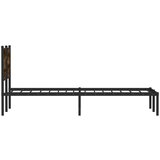 vidaXL Metalni okvir kreveta s uzglavljem boja hrasta 120 x 200 cm | shoptok.hr