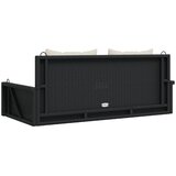 Klupa za ljuljanje s jastucima crna 119x56x48 cm poli ratan | Eponuda.com