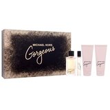 Michael Kors Gorgeous! Set parfemska voda 100 ml + parfemska voda 10 ml + losion za tijelo 100 ml + gel za tuširanje 100 ml za ženske Cijene