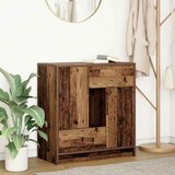  Komoda s predali in vrati, starinski les, 70,5x34x74,5 cm | Shoptok.si