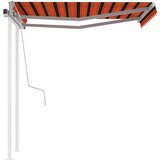  Tenda na ručno uvlačenje sa stupovima 3 5x2 5m narančasto-smeđa | shoptok.hr