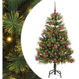 vidaXL Umjetno Drvo za Božić s Šišarkama Zelena 150 cm | shoptok.hr