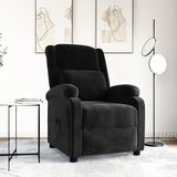 vidaXL Naslanjač črn žamet | Shoptok.si