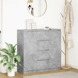 vidaXL Komoda s predali betonsko siva 100,5x35x98,5 cm inženirski les Cene