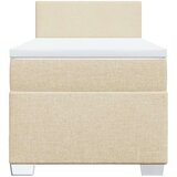  Krevet s oprugama i madracem krem 100 x 200 cm od tkanine | shoptok.hr