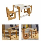 Hanah home Dječiji set Sto i stolice, 72,5x55x56,5 cm, Bijela | Eponuda.ba