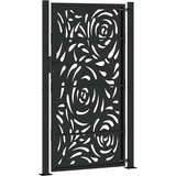 vidaXL Vrtna vrata crna 105x180 cm čelični plameni dizajn | shoptok.hr