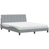 vidaXL Krevet s madracem svjetlosiva 160x200 cm tkanina | shoptok.hr