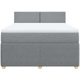  Krevet s oprugama i madracem svjetlosivi 140x190 cm od tkanine | shoptok.hr